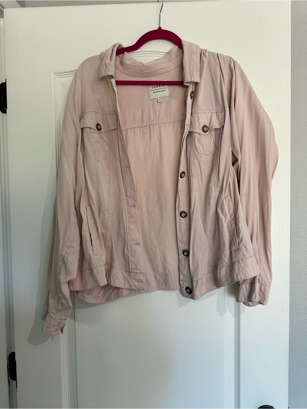 torrid Blush Pink Utility Button-Front Jacket